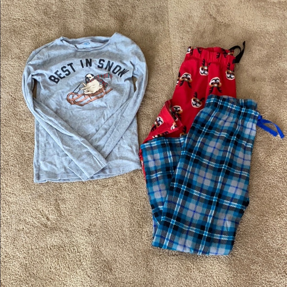 2-jammie pants/ 1-jammie shirt boys 10/12